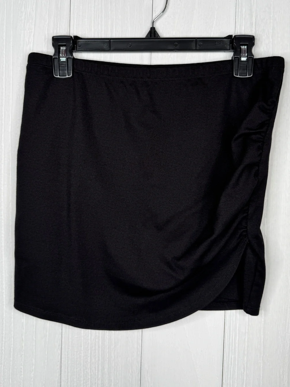 Hatch Maternity Black Ruched-Side Mini Skirt - Picture 2 of 8